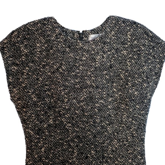 Worth Dress - Black and White Knit Sweater Style Wood Blend Dress - Size 6 - Picture 2 of 5